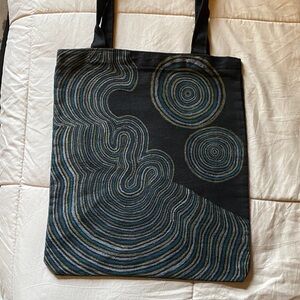 Black and Blue Patterned Tote Bag